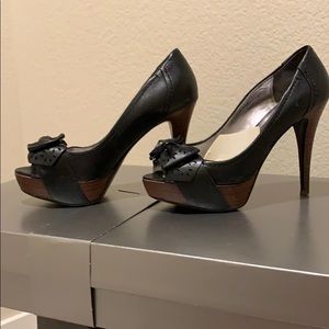 Guess Black Leather Platform